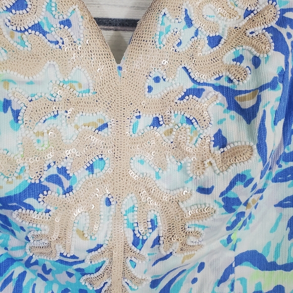 Lilly Pulitzer Gaby Shift Dress Bennet Blue Sz.0 - Picture 4 of 10